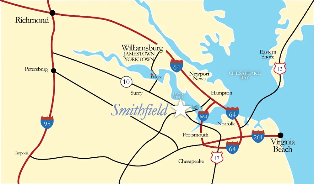 Genuine Smithfield - Regional Map